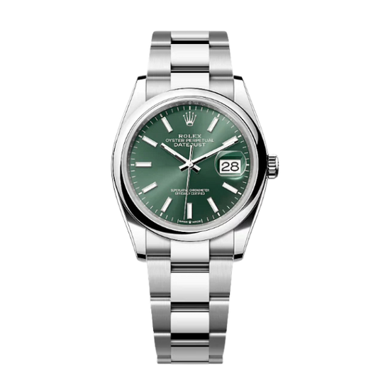 Rolex Datejust 36mm Fond Vert Automatique Oyster Pour Femme 31mm