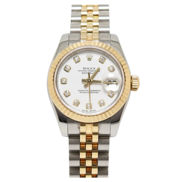 Rolex Datejust 36mm Two-tones Fond Blanc Pour Femme