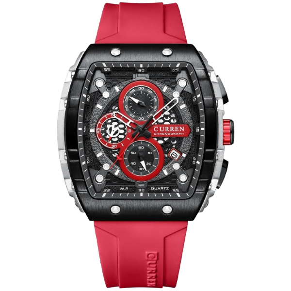 Curren 8442 Sport à six aiguilles avec bracelet en silicone