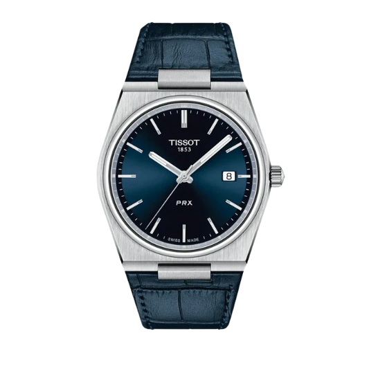 TISSOT PRX POWERMATIC 40mm CUIR BLEU POUR HOMME