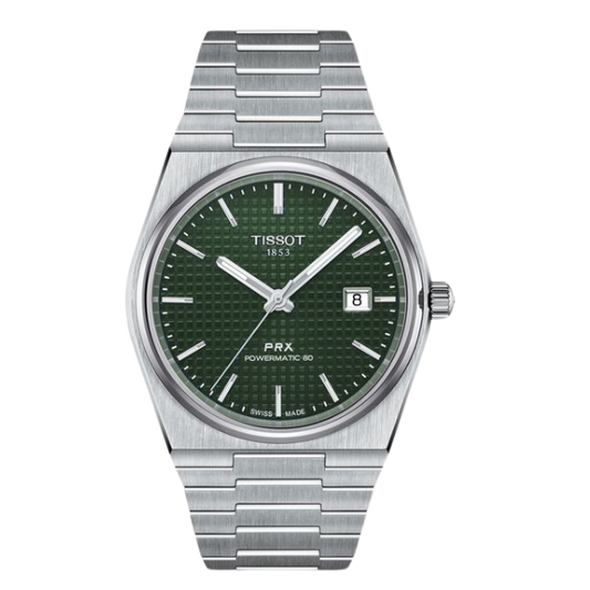 TISSOT PRX POWERMATIC 80 40mm VERT POUR HOMME