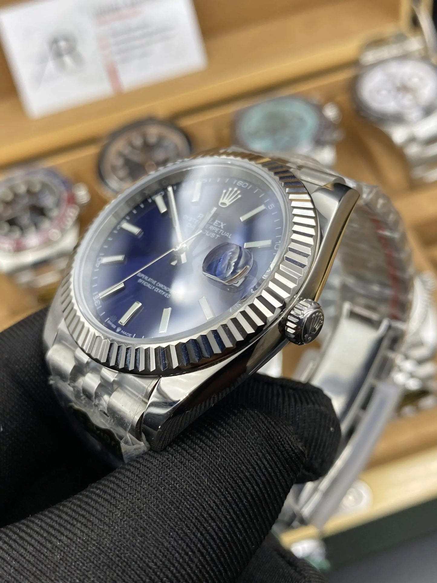 Rolex Datejust Bleu Dial acier Oystersteel 41 mm