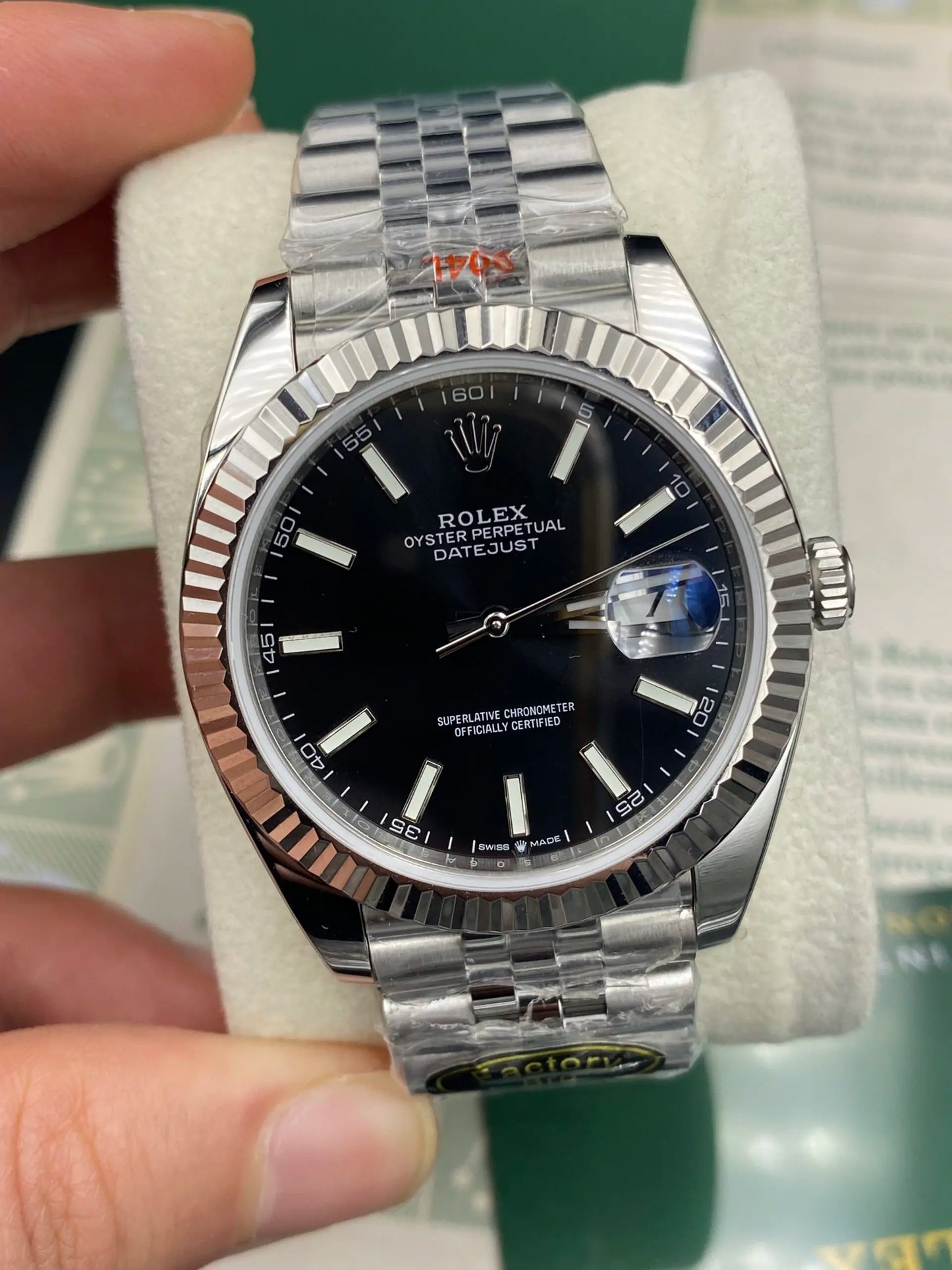 Rolex Datejust Black Dial 41 mm Jubilé