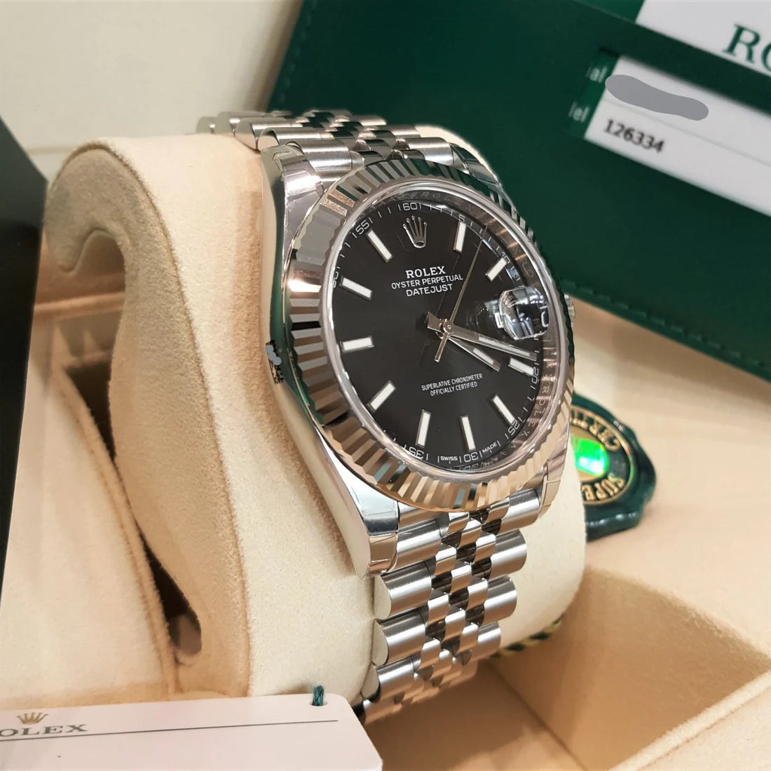 Rolex Datejust Black Dial 41 mm Jubilé