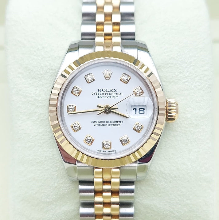 Rolex Datejust 36mm Two-tones Fond Blanc Pour Femme