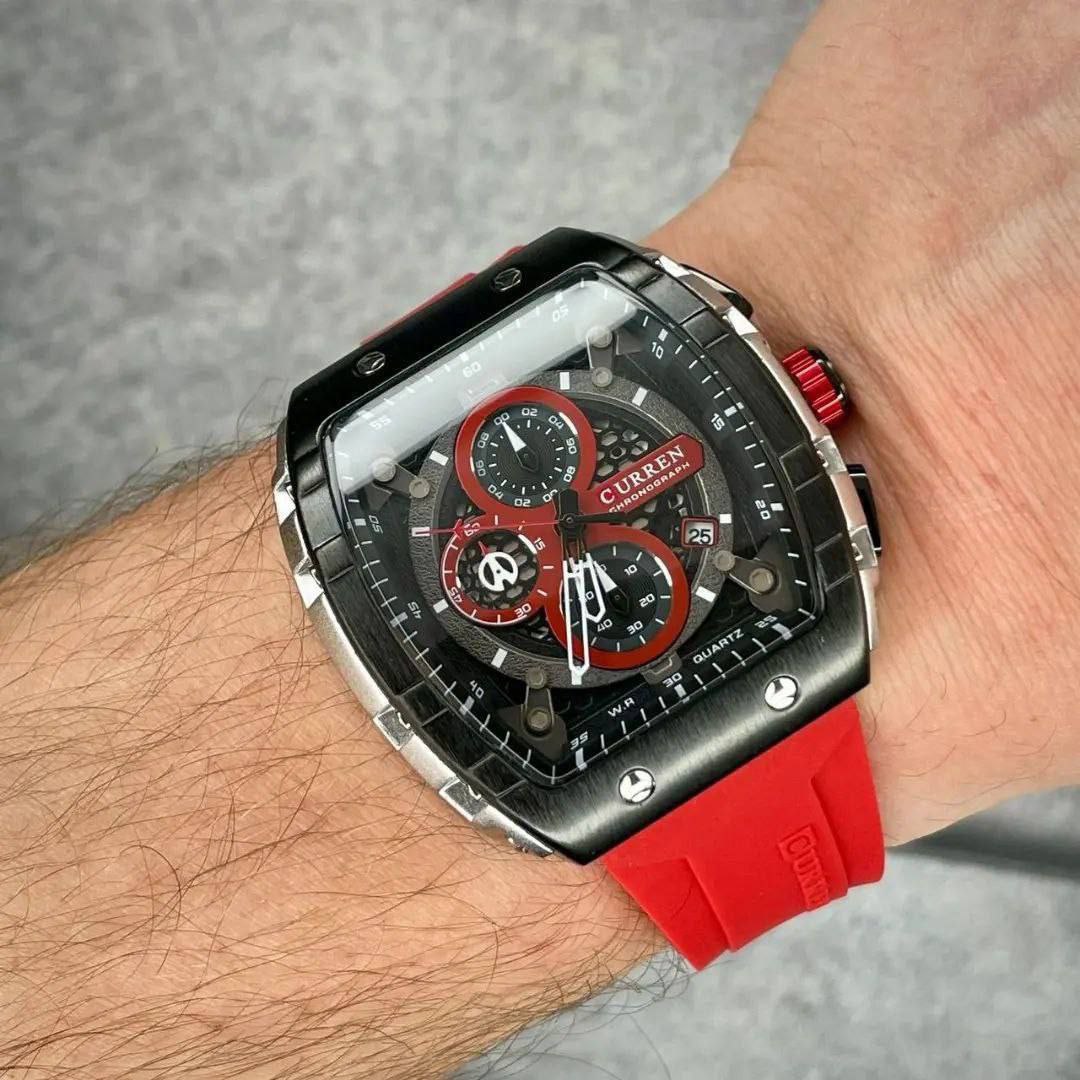 Curren 8442 Sport à six aiguilles avec bracelet en silicone